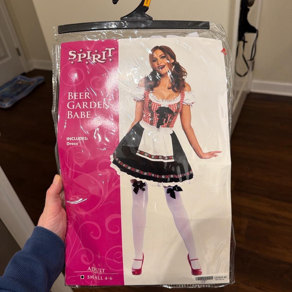 Spirit Beer Garden Babe Costume - Red, Black, and White